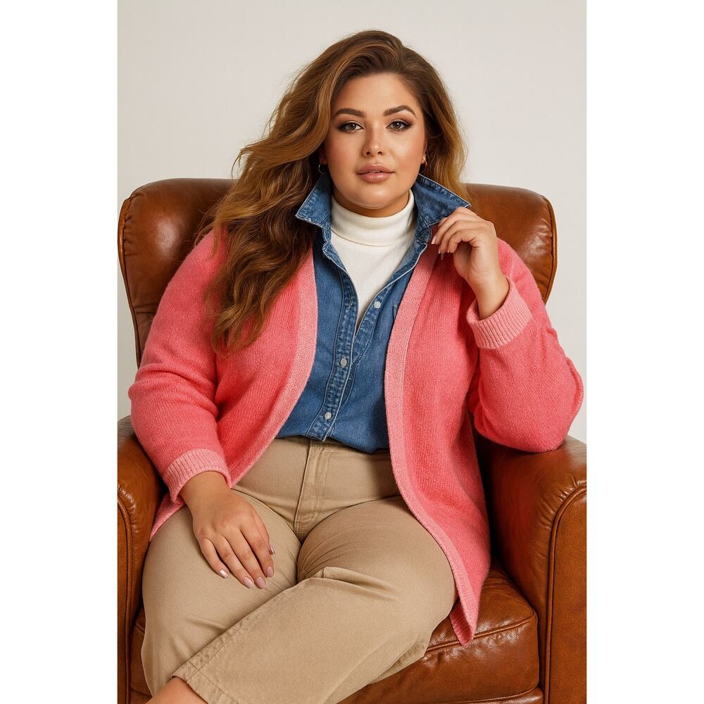 Women's Pink Sweater Cardigan